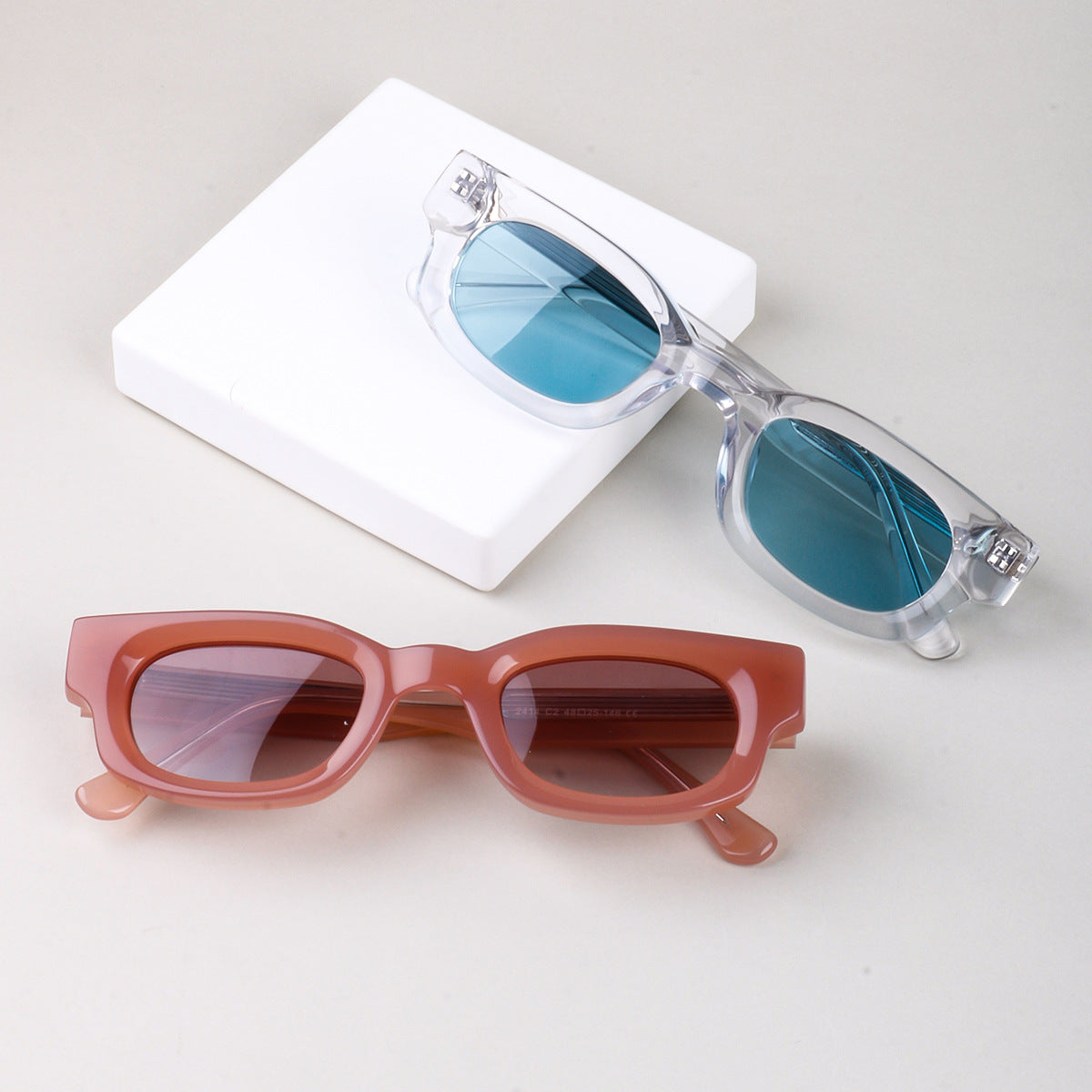 Polarized Square Frame Sunglasses UV400 Protection