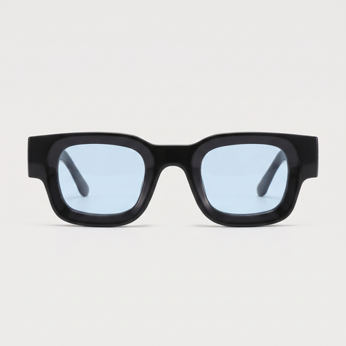 K1 Meridian sunglasses in Black / Ice Blue, front view