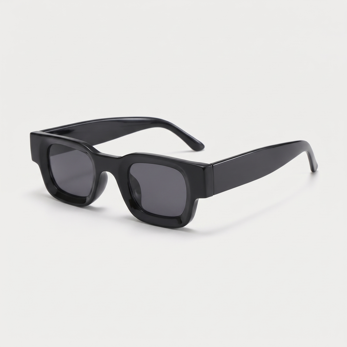 K1 Meridian sunglasses in Black / Smoke, three-quarter view