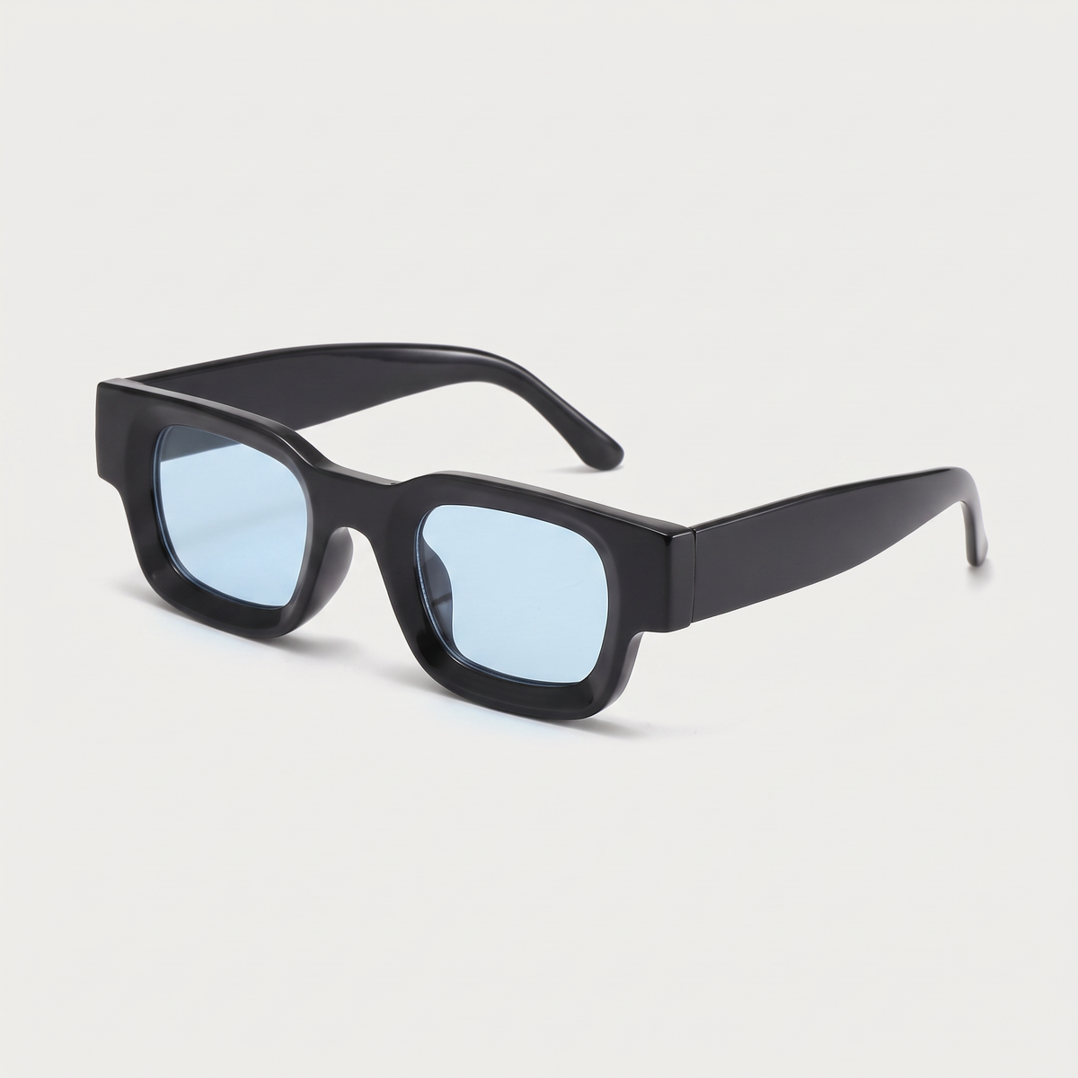 K1 Meridian sunglasses in Black / Ice Blue, three-quarter view