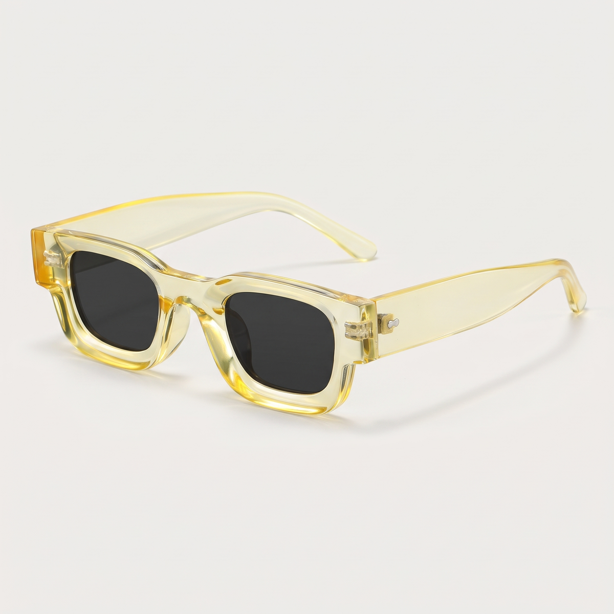 K5 Arlo sunglasses in Lemon / Black, three-quarter view