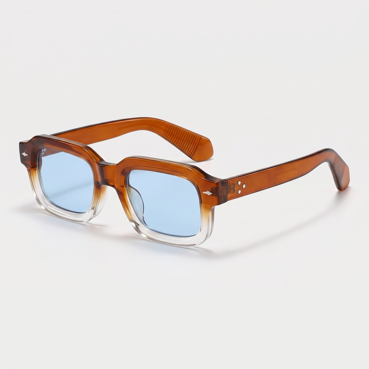 K4 Halden sunglasses in Amber Fade / Blue, three-quarter view