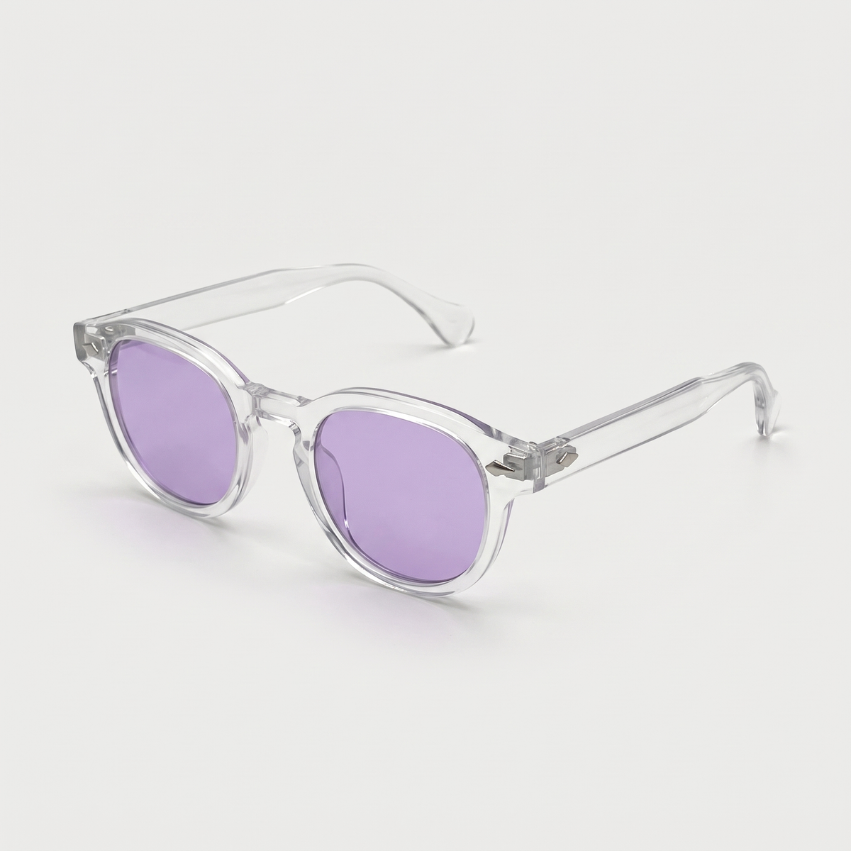 K6 Lumen sunglasses in Crystal / Lilac, three-quarter view