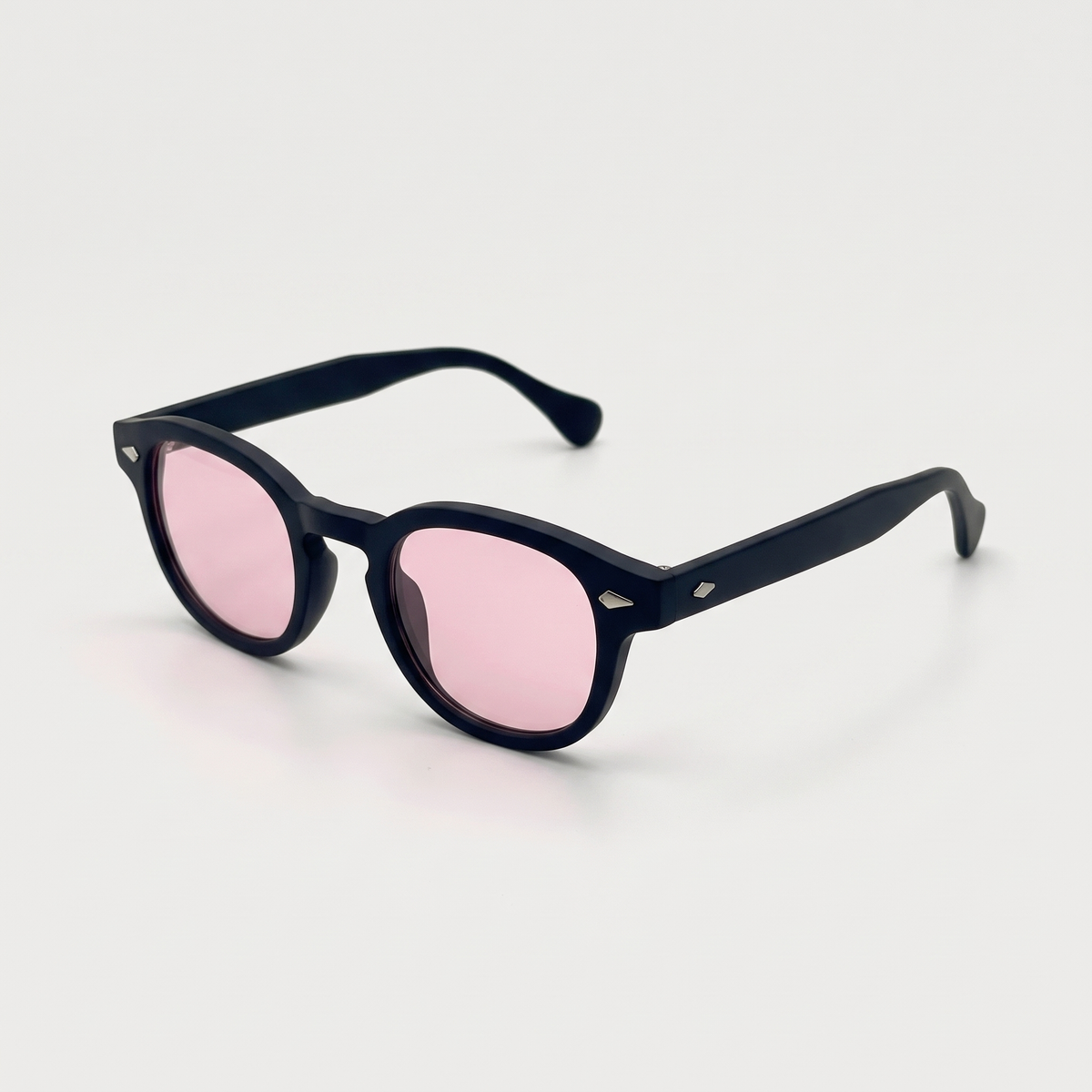 K6 Lumen sunglasses in Matte Black / Rose, three-quarter view